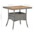 Patio Dining Table Gray Poly Rattan and Solid Acacia Wood A949-46172