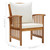 5 Piece Patio Lounge Set with Cushions Solid Acacia Wood A949-3057978