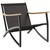 4 Piece Balcony Furniture Set with Cushions Black Steel A949-4009305