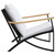 4 Piece Balcony Furniture Set with Cushions Black Steel A949-4009305