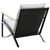 4 Piece Balcony Furniture Set with Cushions Black Steel A949-4009305