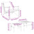 4 Piece Balcony Furniture Set with Cushions Black Steel A949-4009305