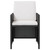 5 Piece Patio Dining Set Poly Rattan and Acacia Wood Black A949-42529
