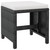 5 Piece Patio Dining Set Poly Rattan and Acacia Wood Black A949-42529