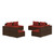 8 Piece Patio Lounge Set with Cushions Poly Rattan Brown A949-3101539
