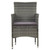 3 Piece Patio Dining Set Gray Poly Rattan and Glass A949-3058309