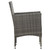 3 Piece Patio Dining Set Gray Poly Rattan and Glass A949-3058309