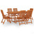 7 Piece Patio Dining Set Solid Wood Eucalyptus A949-3087337