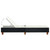 Sunbed with Cushion Poly Rattan Black A949-310474