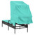 Sun Lounger with Canopy Black Poly Rattan A949-368196
