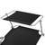 Sun Lounger with Canopy Steel Black A949-42932