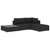 4 Piece Patio Lounge Set with Cushions Poly Rattan Black A949-48285