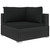 4 Piece Patio Lounge Set with Cushions Poly Rattan Black A949-48285
