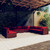 10 Piece Patio Lounge Set with Cushions Brown Poly Rattan A949-3102435