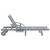 Patio Sun Lounger Gray Solid Acacia Wood A949-45939