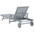Patio Sun Lounger Gray Solid Acacia Wood A949-45939