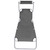 Folding Sun Lounger with Canopy Gray Aluminum A949-47772