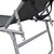 Folding Sun Lounger with Canopy Gray Aluminum A949-47772