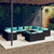 13 Piece Patio Lounge Set with Cushions Black Poly Rattan A949-3102897