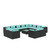 13 Piece Patio Lounge Set with Cushions Black Poly Rattan A949-3102897