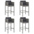 Bar Stools 4 pcs with Cushions Gray Poly Rattan A949-316661