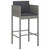 Bar Stools 4 pcs with Cushions Gray Poly Rattan A949-316661