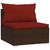 11 Piece Patio Lounge Set with Cushions Poly Rattan Brown A949-3102603