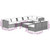 9 Piece Patio Lounge Set with Cushions Black Poly Rattan A949-3102409