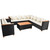 6 Piece Patio Lounge Set with Cushions Poly Rattan Black A949-42996