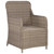 3 Piece Bistro Set with Cushions and Pillows Poly Rattan Brown A949-44150