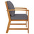 Patio Chairs 2 pcs with Dark Gray Cushion Solid Acacia Wood A949-311832