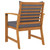 Patio Chairs 2 pcs with Dark Gray Cushion Solid Acacia Wood A949-311832