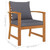 Patio Chairs 2 pcs with Dark Gray Cushion Solid Acacia Wood A949-311832