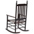 Rocking Chair with Curved Seat Brown Poplar Wood A949-45699
