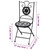 Folding Bistro Chairs 2 pcs Ceramic Black and White A949-41533