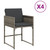 Patio Chairs with Cushions 4 pcs Gray Poly Rattan A949-4007477