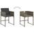 Patio Chairs with Cushions 4 pcs Gray Poly Rattan A949-4007477