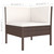 8 Piece Patio Lounge Set with Cushions Poly Rattan Brown A949-3094355