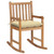 Rocking Chair with Cream White Cushion Solid Teak Wood A949-3062774
