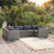 6 Piece Patio Lounge Set with Cushions Poly Rattan Gray A949-3101941