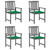 Patio Chairs with Cushions 4 pcs Gray Solid Acacia Wood A949-3061232