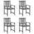 Patio Chairs with Cushions 4 pcs Gray Solid Acacia Wood A949-3061232
