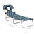 Folding Sun Lounger with Head Cushion Steel Leaves Print A949-310334