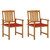 Patio Chairs with Cushions 2 pcs Solid Acacia Wood A949-3061179