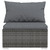 10 Piece Patio Lounge Set with Cushions Poly Rattan Gray A949-3102773
