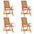 Folding Patio Chairs 4 pcs Solid Wood Eucalyptus A949-3087344