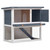  Outdoor Rabbit Hutch 1 Door Gray Wood A949-170831