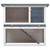  Outdoor Rabbit Hutch 1 Door Gray Wood A949-170831