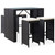 5 Piece Patio Bar Set Poly Rattan and Glass Black A949-49568