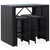 5 Piece Patio Bar Set Poly Rattan and Glass Black A949-49568